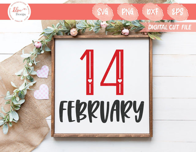 Valentine's Day - February 14 - SVG, PNG, DXF, EPS SVG Elsie Loves Design 