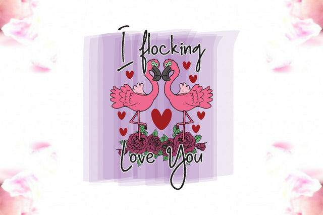 Valentines Day Flamingo Sublimation Sublimation Jagonath Roy 