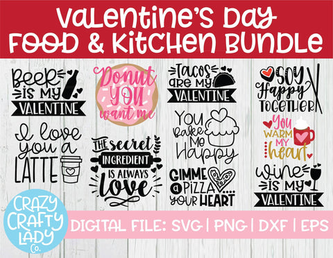 Valentine's Day Food Bundle SVG Crazy Crafty Lady Co. 