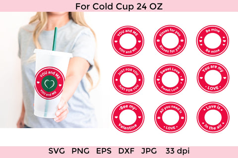 Valentines Day for Starbucks Cold Cup 24 OZ. Valentines SVG SVG Olga Terlyanskaya 