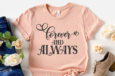 Valentine's Day - Forever And Always - SVG, PNG, DXF, EPS SVG Elsie Loves Design 