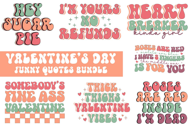 Valentine’s day Funny Quotes Bundle SVG SVGista 