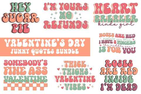 Valentine’s day Funny Quotes Bundle SVG SVGista 