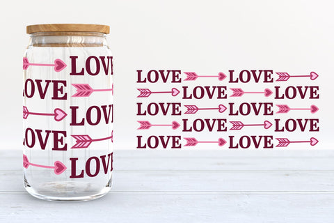 Valentine's Day Glass Can SVG Bundle SVG B Renee Design 