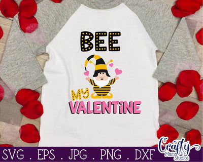 Valentine's Day - Gnome - Bee My Valentine SVG Crafty Mama Studios 