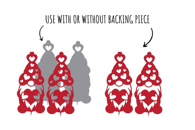 Valentines Day Gnome Earrings SVG Bundle | Faux Leather Templates SVG SvgOcean 