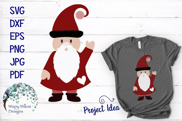 Valentine's Day Gnome SVG and Clipart SVG Wispy Willow Designs 