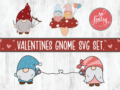 Valentine's Day Gnome SVG Set SVG So Fontsy Design Shop 