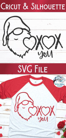 Valentine's Day Gnome SVG SVG Wispy Willow Designs 
