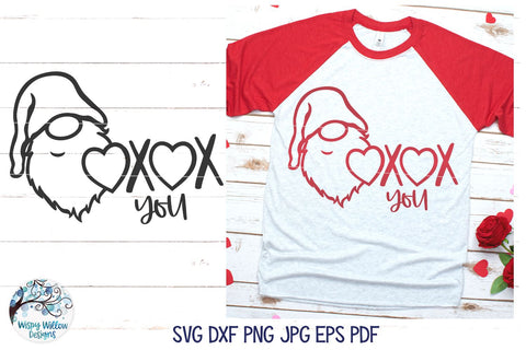 Valentine's Day Gnome SVG SVG Wispy Willow Designs 