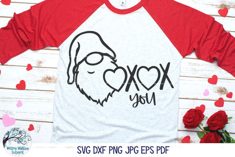 Valentine's Day Gnome SVG SVG Wispy Willow Designs 