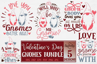 Valentine's Day Gnomes Bundle SVG file for cutting machines Cricut Silhouette SVG PNG Valentine's Day Gnome SVG SVG RoseMartiniDesigns 