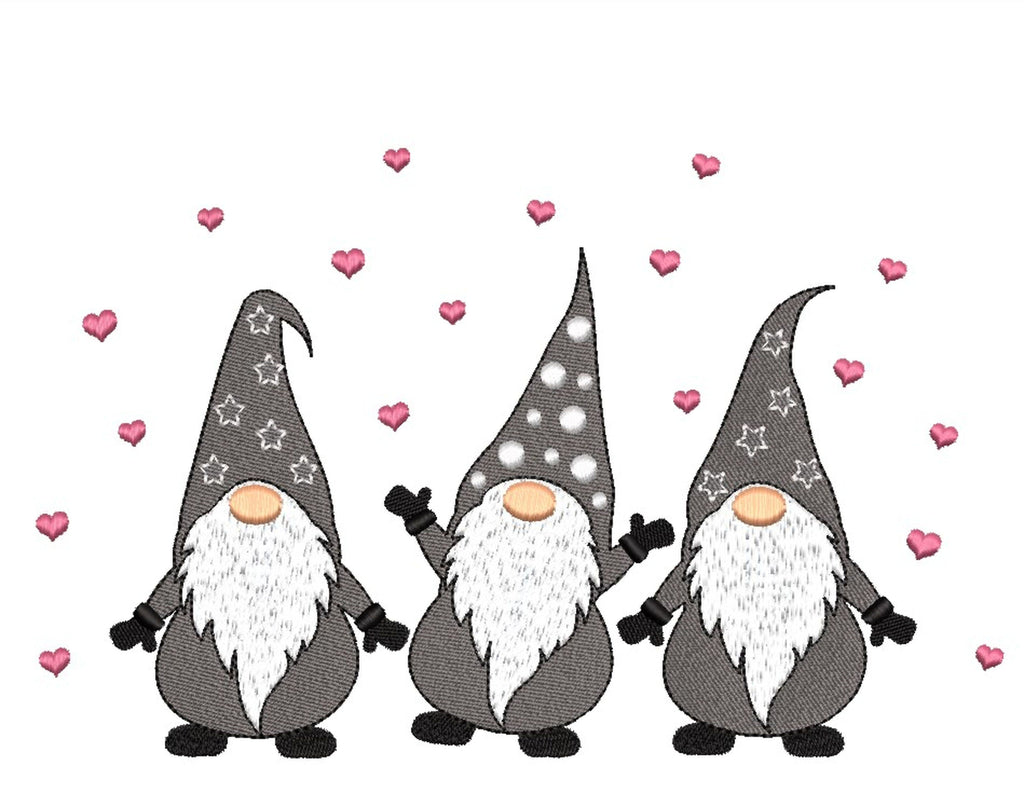 Valentines Day Gnomes Embroidery Design, 4 sizes, Instant Download - So ...