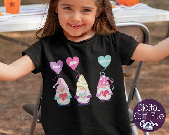 Valentine's Day - Gnomes - Love You More Svg SVG Crafty Mama Studios 