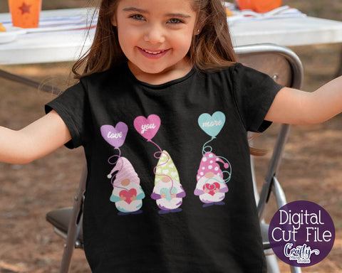 Valentine's Day - Gnomes - Love You More Svg SVG Crafty Mama Studios 