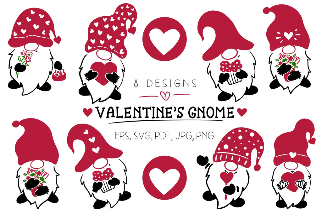 Valentine's Day Gnomes SVG Bundle - So Fontsy