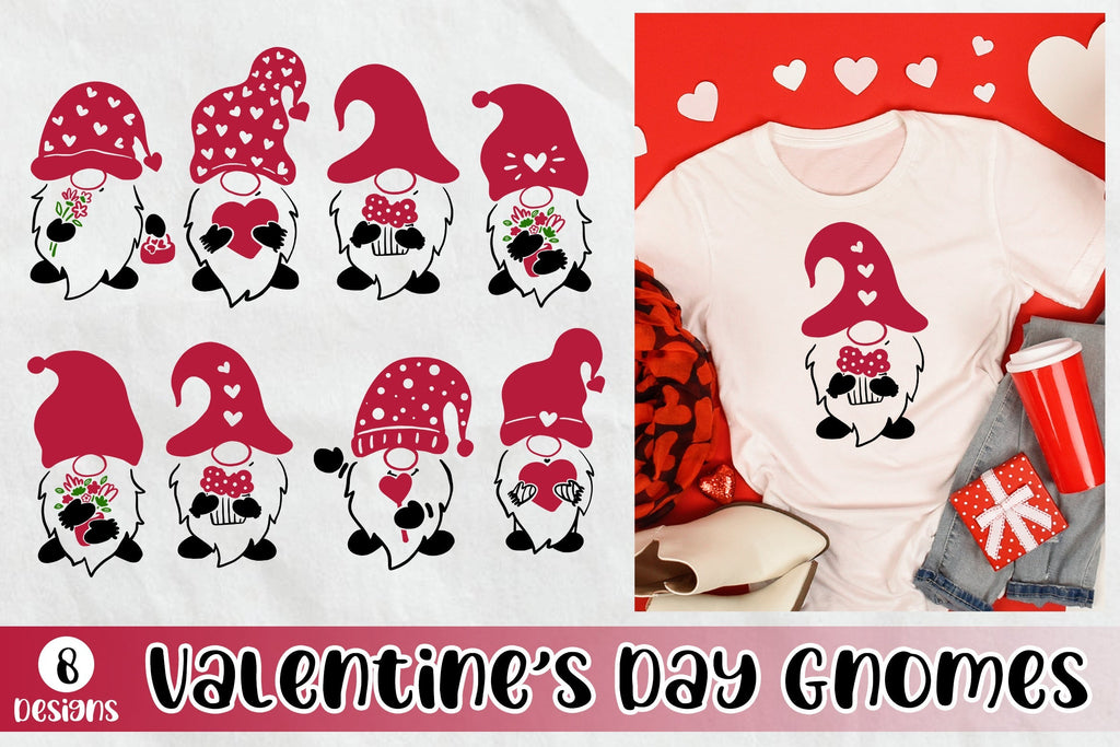 Valentine's Day Gnomes SVG Bundle - So Fontsy