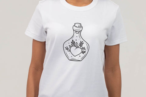 Valentine's Day Heart Bottle Clipart svg SVG dadan_pm 