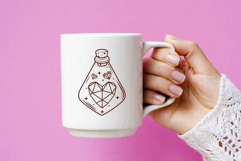 Valentine's Day Heart Bottle Clipart svg SVG dadan_pm 