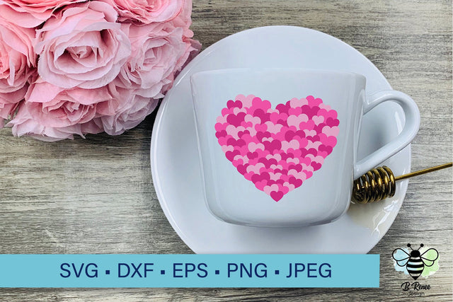 Valentine's Day Heart Collage SVG | Heart SVG SVG B Renee Design 