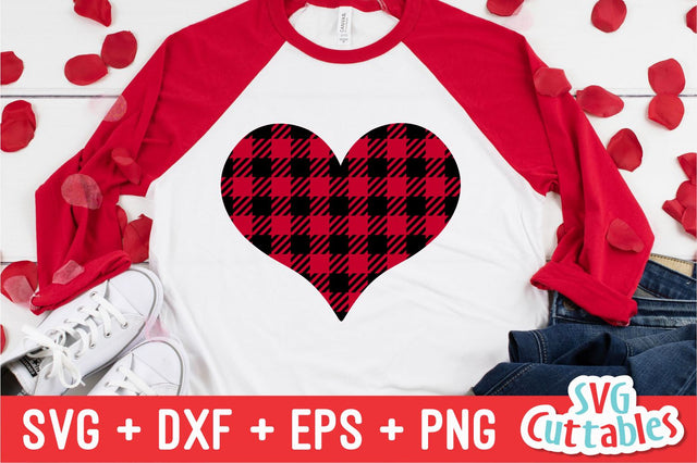 Valentine's Day Heart Plaid SVG Svg Cuttables 