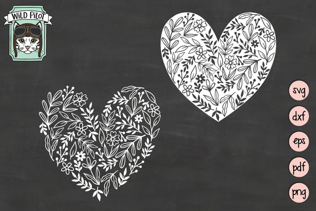 Valentines Day Heart SVG Cut File SVG Wild Pilot 