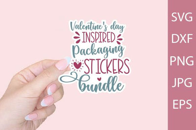 Valentine's Day inspired Packaging Stickers Bundle SVG md faruk hossain 