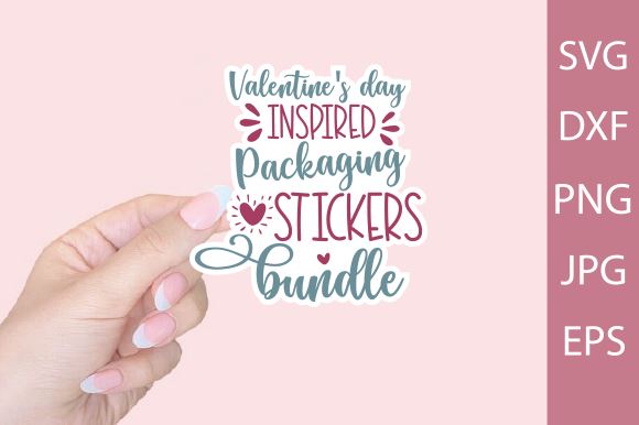 Valentine's Day inspired Packaging Stickers Bundle SVG md faruk hossain 