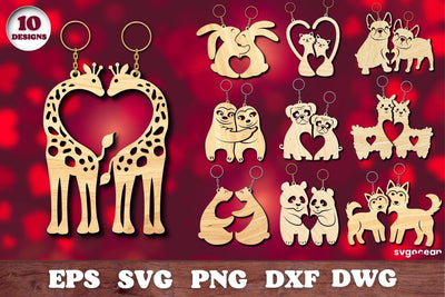 Valentines Day Keychain | Svg Bundle | Laser Cut SVG SvgOcean 