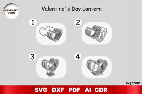 Valentines Day Lantern SVG Multilayered Laser Cut File SVG SvgOcean 