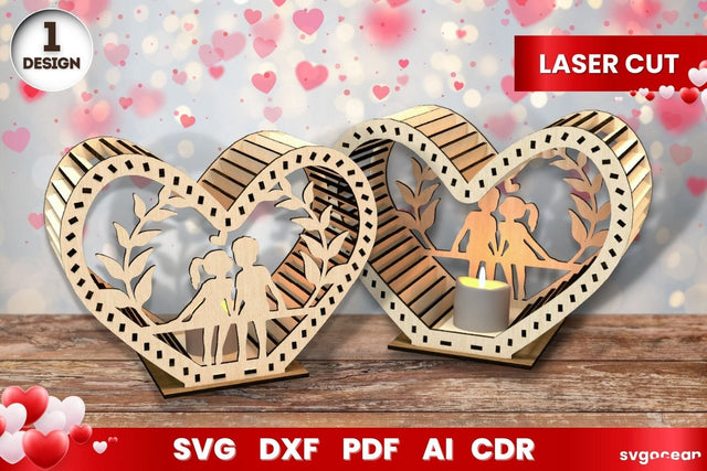 Valentines Day Lantern SVG Multilayered Laser Cut File SVG SvgOcean 
