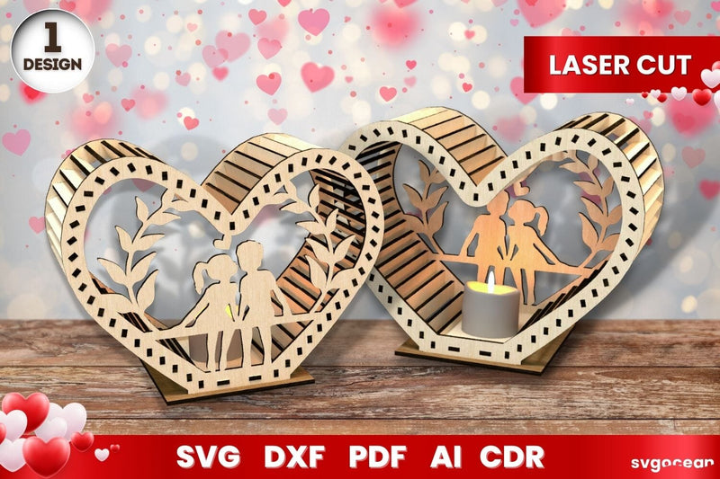 Valentines Day Lantern SVG Multilayered Laser Cut File SVG SvgOcean 