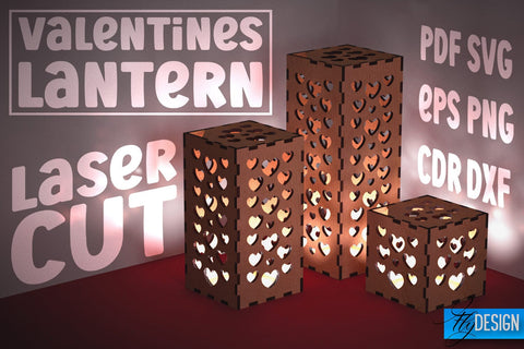 Valentine’s Day Lantern SVG | Paper Cut SVG | Love Design SVG Fly Design 