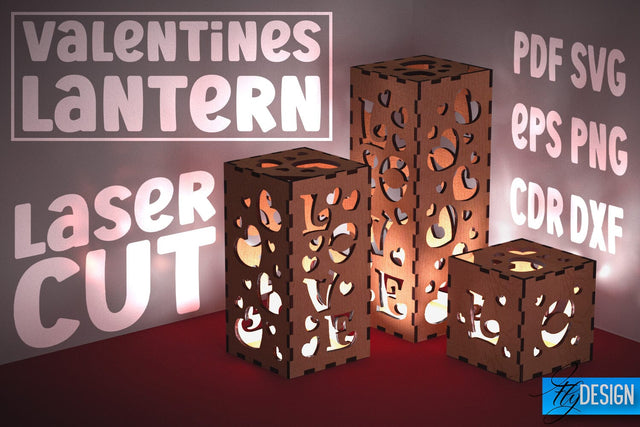 Valentine’s Day Lantern SVG | Paper Cut SVG | Love Design SVG Fly Design 