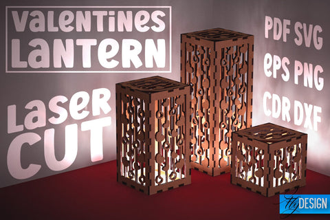 Valentine’s Day Lantern SVG | Paper Cut SVG | Love Design SVG Fly Design 
