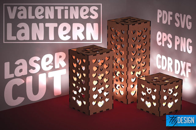 Valentine’s Day Lantern SVG | Paper Cut SVG | Love Design SVG Fly Design 