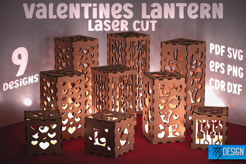 Valentine’s Day Lantern SVG | Paper Cut SVG | Love Design SVG Fly Design 