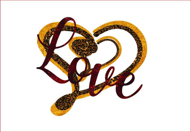 Valentines Day, Leopard Hearts,clipart Graphic Sublimation sublimationhappy 