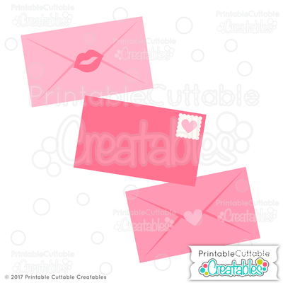 Valentine's Day Love Letters SVG Printable Cuttable Creatables 