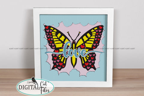 Valentines day Love shadow light box Svg cut file SVG kartcreationii 