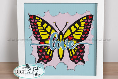 Valentines day Love shadow light box Svg cut file SVG kartcreationii 