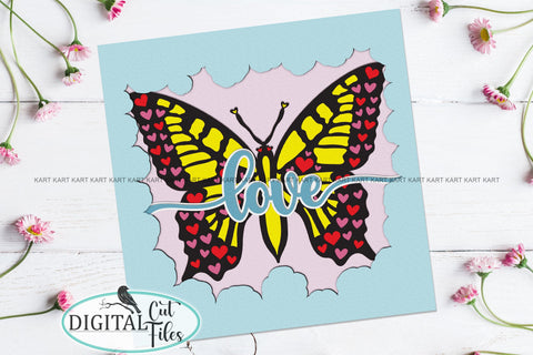 Valentines day Love shadow light box Svg cut file SVG kartcreationii 