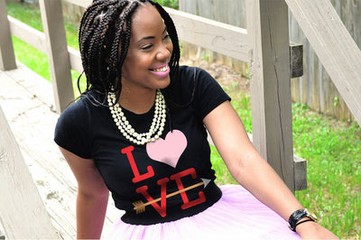 Valentine's Day LOVE with Heart and Arrow SVG Designed by Geeks 