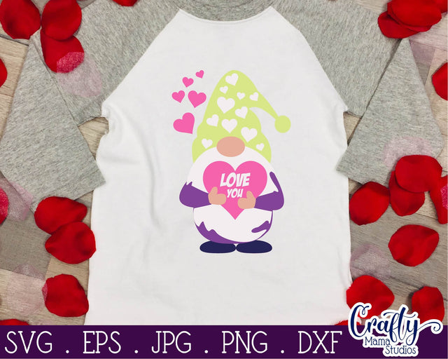 Valentine's Day - Love You - Gnome Svg SVG Crafty Mama Studios 