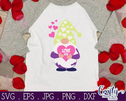 Valentine's Day - Love You - Gnome Svg SVG Crafty Mama Studios 