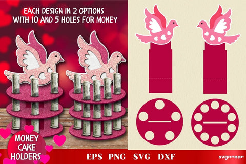 Valentines Day Money Cake | Layered SVG SVG SvgOcean 