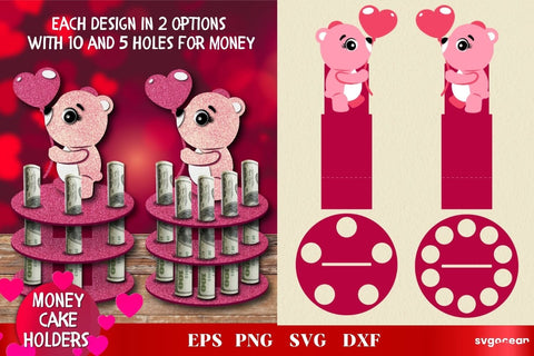 Valentines Day Money Cake | Layered SVG SVG SvgOcean 