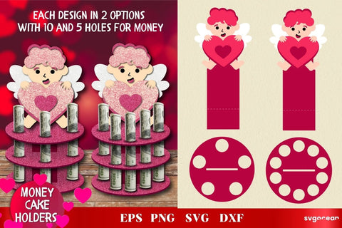 Valentines Day Money Cake | Layered SVG SVG SvgOcean 
