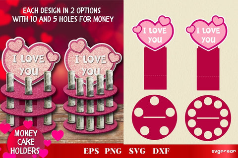 Valentines Day Money Cake | Layered SVG SVG SvgOcean 