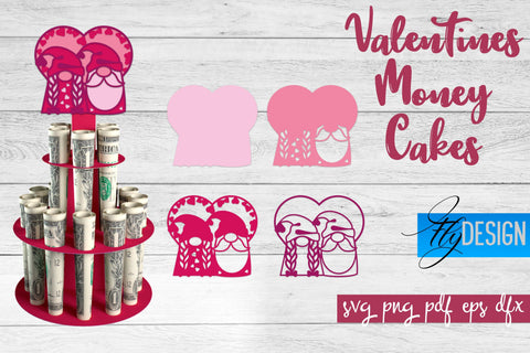 Valentine’s Day Money Cake SVG | Money Holder SVG Design | Gift SVG Design SVG Fly Design 